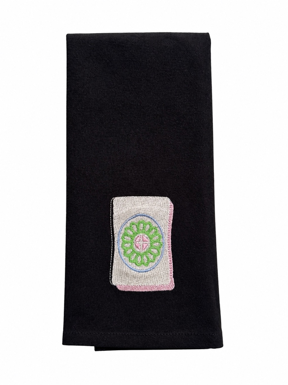 Mahjong Kitchen Towel - One Dot -Embroidered - Personalized
